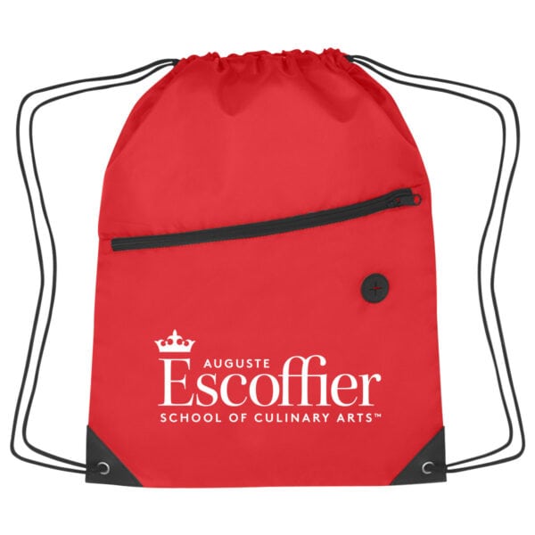 escoffier sports drawstring bag w/ zipper